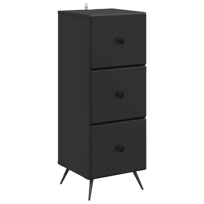 Drawer Cabinet Black 33 x 34.5 x 90 cm Engineered Wood