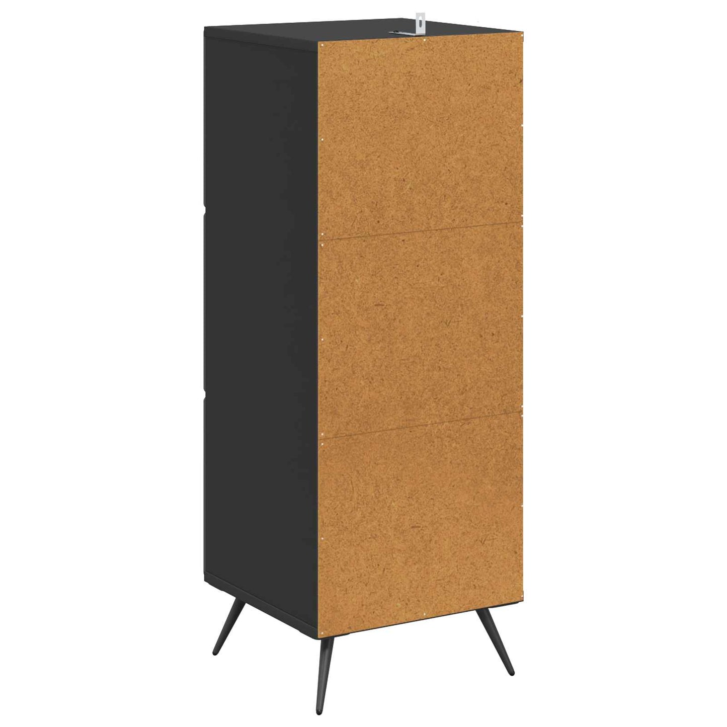Drawer Cabinet Black 33 x 34.5 x 90 cm Engineered Wood