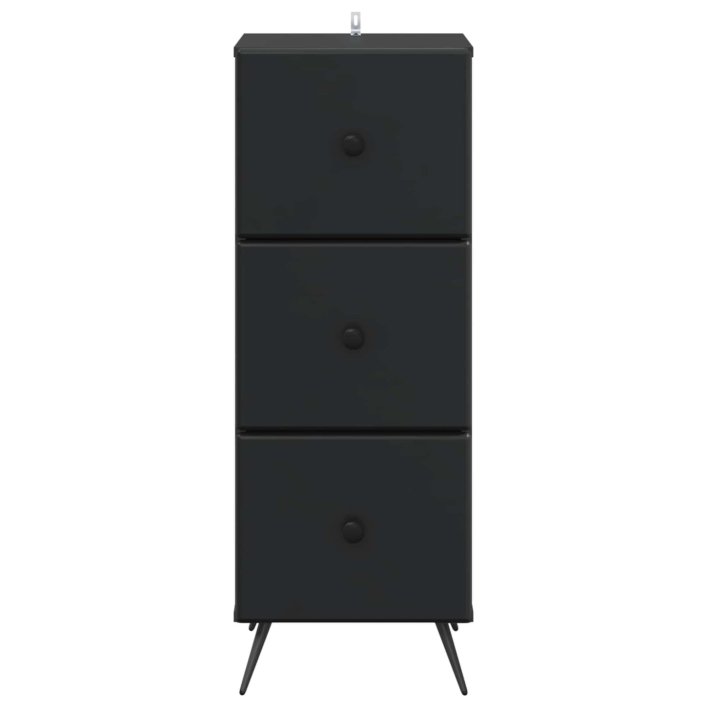 Drawer Cabinet Black 33 x 34.5 x 90 cm Engineered Wood