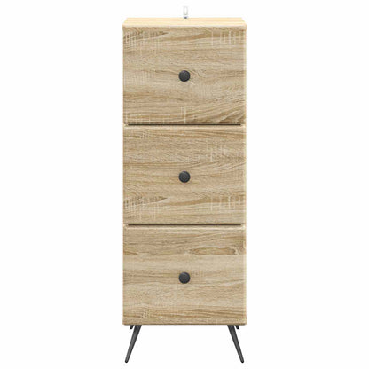 Drawer Cabinet Sonoma Oak 33 x 34.5 x 90 cm Engineered Wood