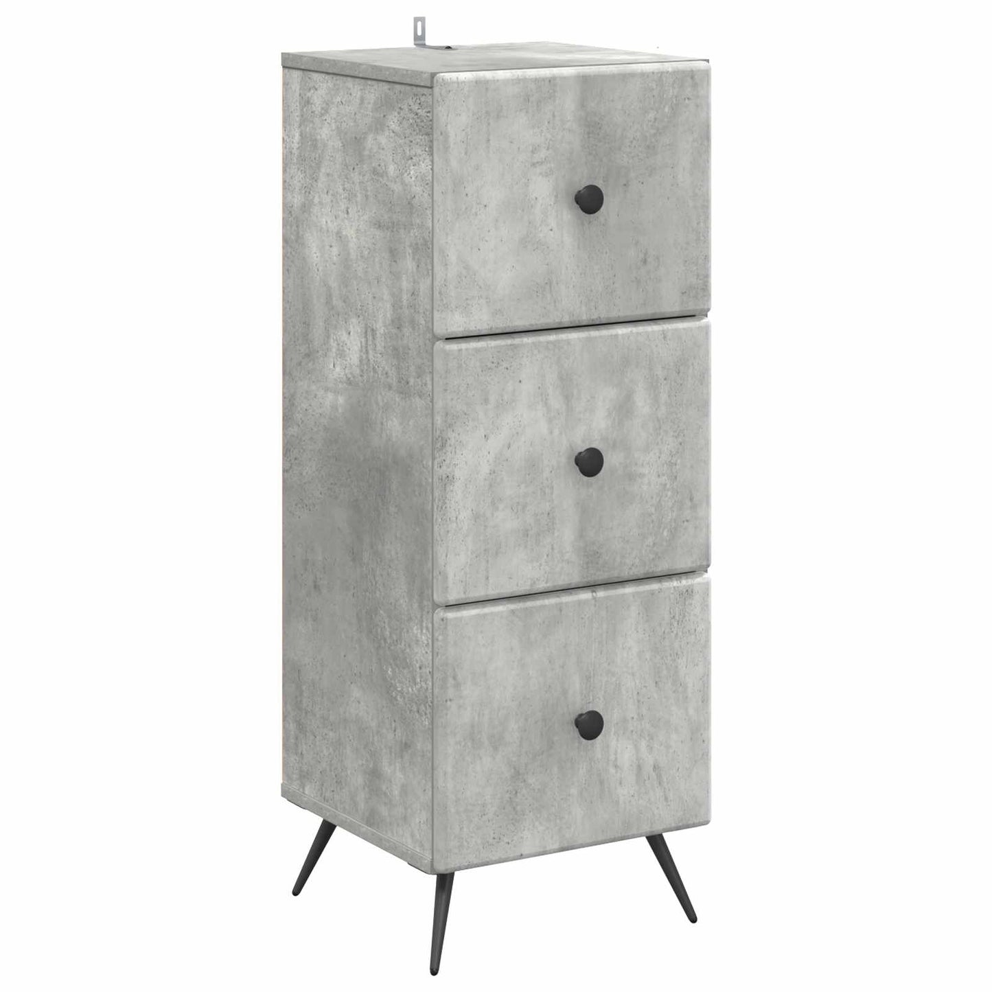 Drawer Cabinet Concrete Grey 33 x 34.5 x 90 cm Engineered Wood