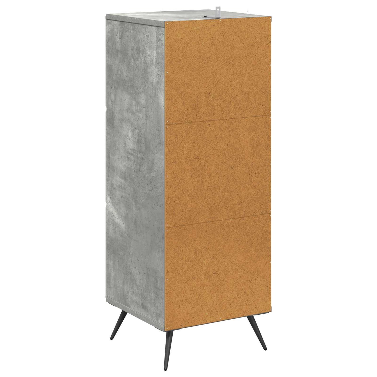 Drawer Cabinet Concrete Grey 33 x 34.5 x 90 cm Engineered Wood