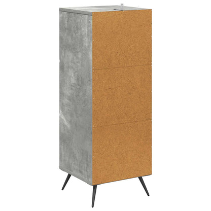 Drawer Cabinet Concrete Grey 33 x 34.5 x 90 cm Engineered Wood