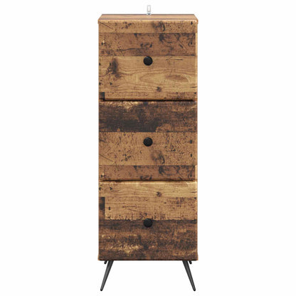 Drawer Cabinet Old Wood 33 x 34.5 x 90 cm Engineered Wood