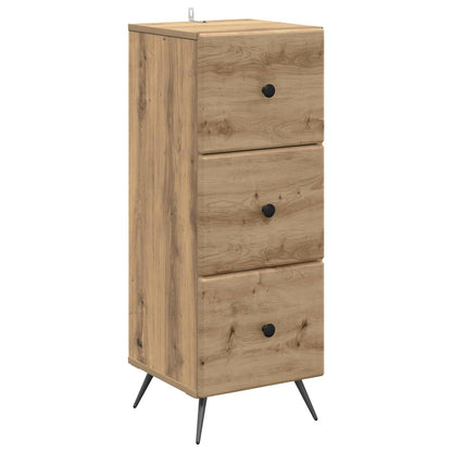 Drawer Cabinet 33 x 34.5 x 90 cm Engineered Wood Artisan Oak