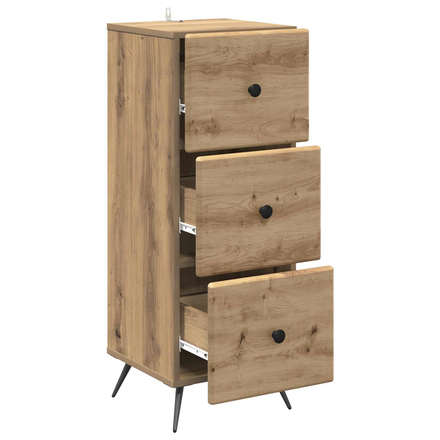 Drawer Cabinet 33 x 34.5 x 90 cm Engineered Wood Artisan Oak