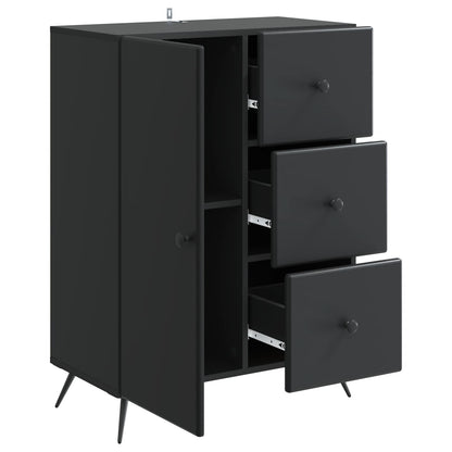 Sideboard with Drawer Black 66 x 34.5 x 90 cm Engineered Wood