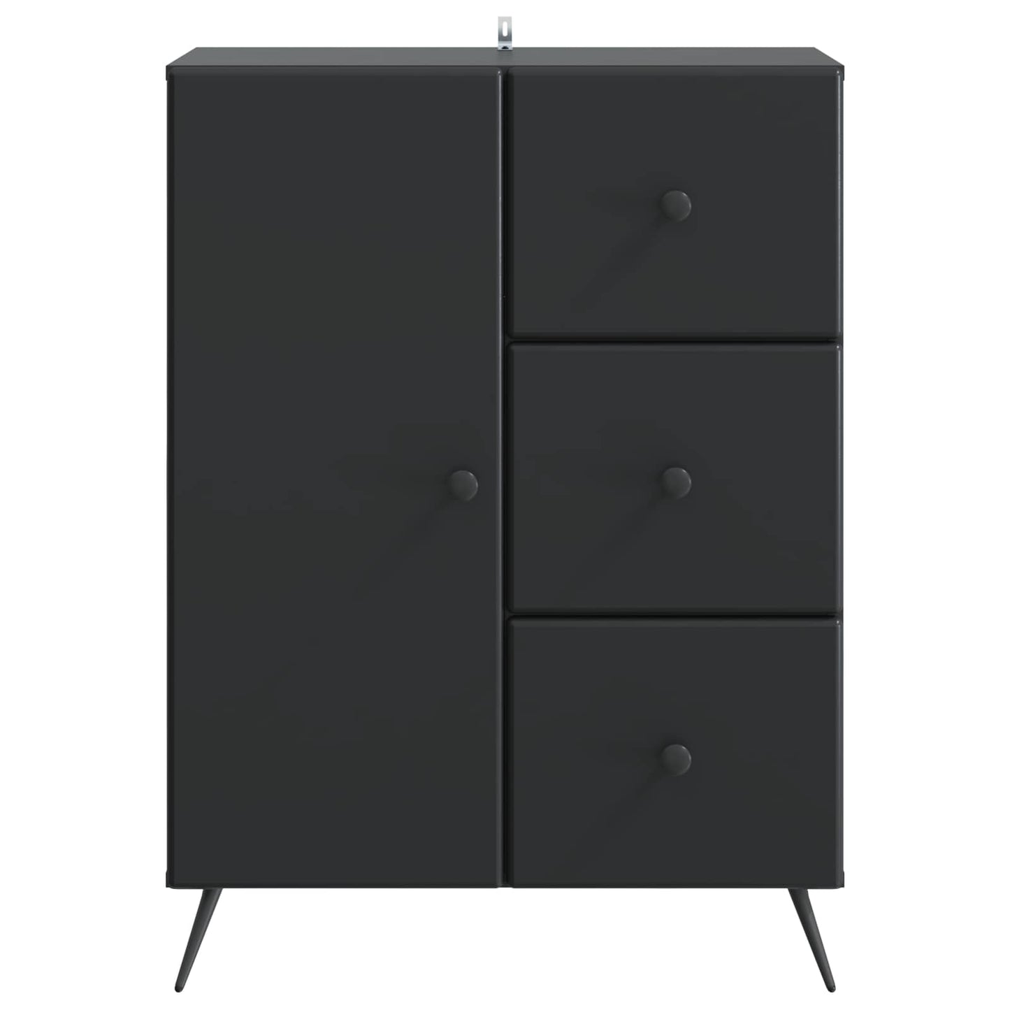 Sideboard with Drawer Black 66 x 34.5 x 90 cm Engineered Wood
