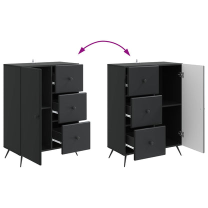 Sideboard with Drawer Black 66 x 34.5 x 90 cm Engineered Wood