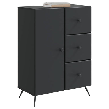 Sideboard with Drawer Black 66 x 34.5 x 90 cm Engineered Wood