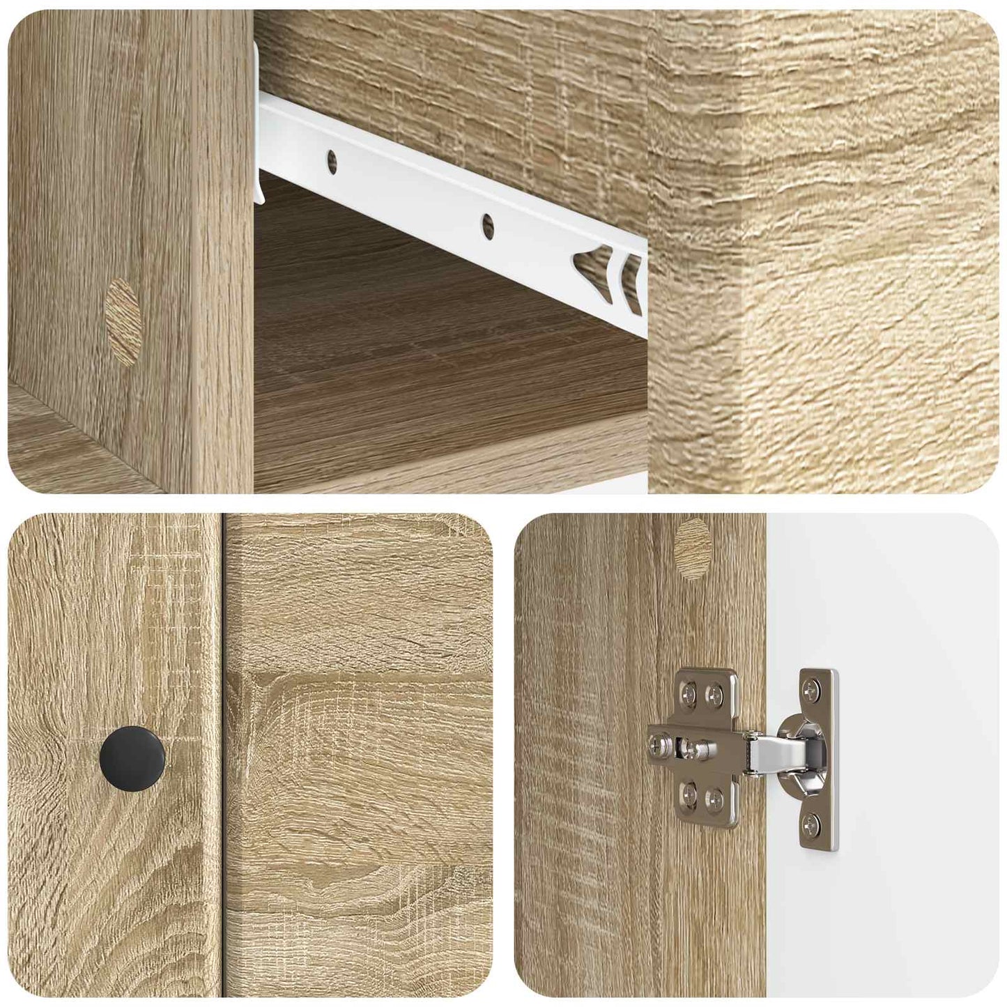 Sideboard Sonoma Oak 66 x 34.5 x 90 cm Engineered Wood