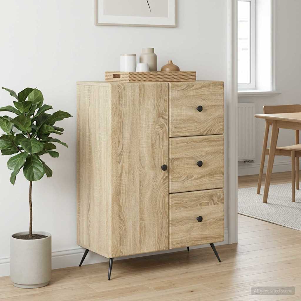 Sideboard Sonoma Oak 66 x 34.5 x 90 cm Engineered Wood