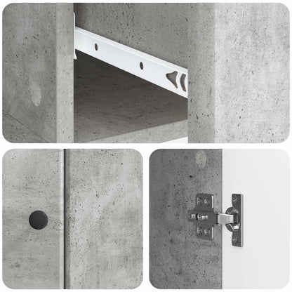 Sideboard Concrete Grey 66 x 34.5 x 90 cm Engineered Wood