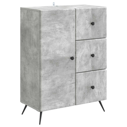 Sideboard Concrete Grey 66 x 34.5 x 90 cm Engineered Wood