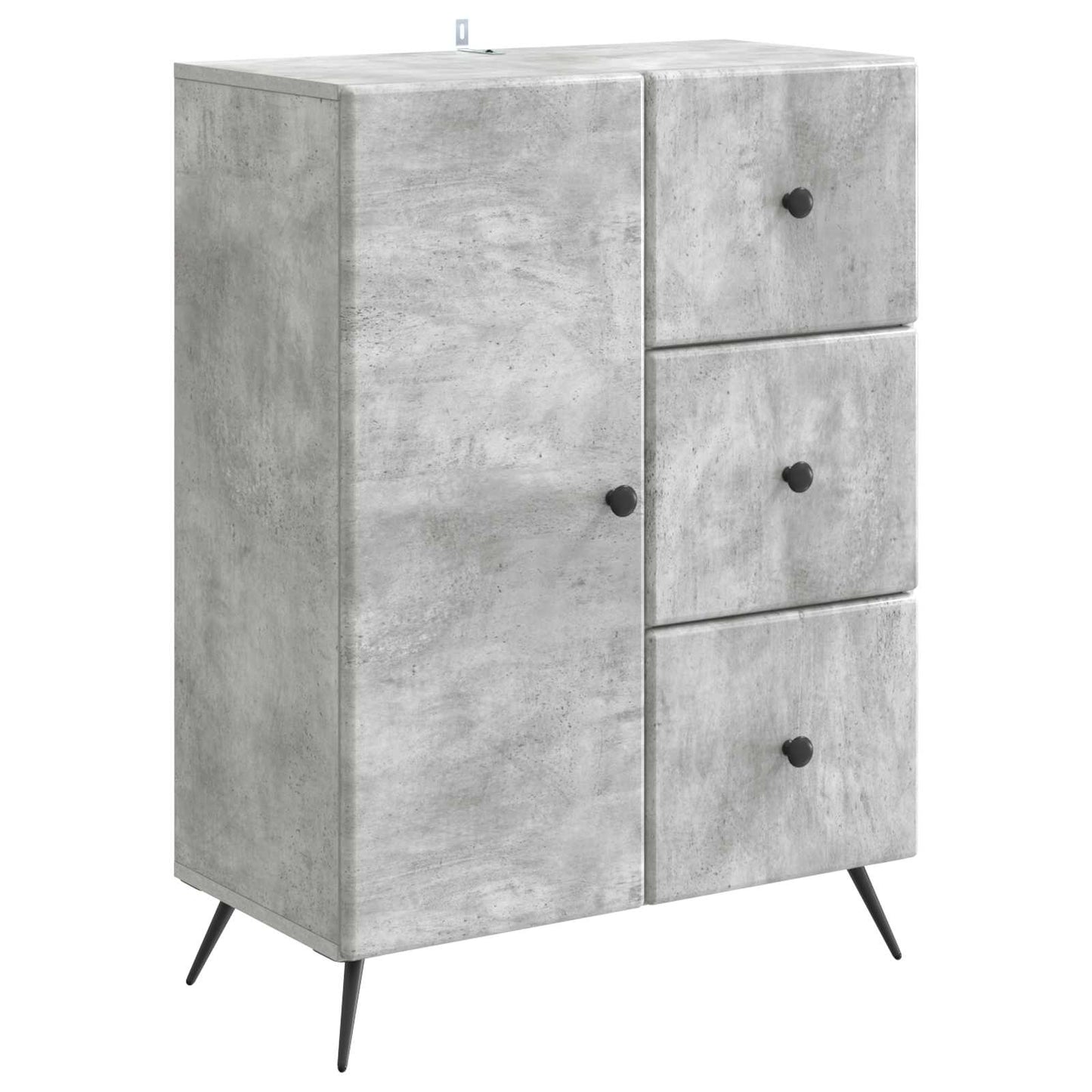 Sideboard Concrete Grey 66 x 34.5 x 90 cm Engineered Wood