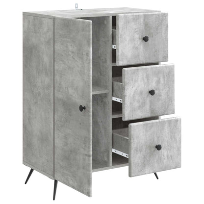 Sideboard Concrete Grey 66 x 34.5 x 90 cm Engineered Wood