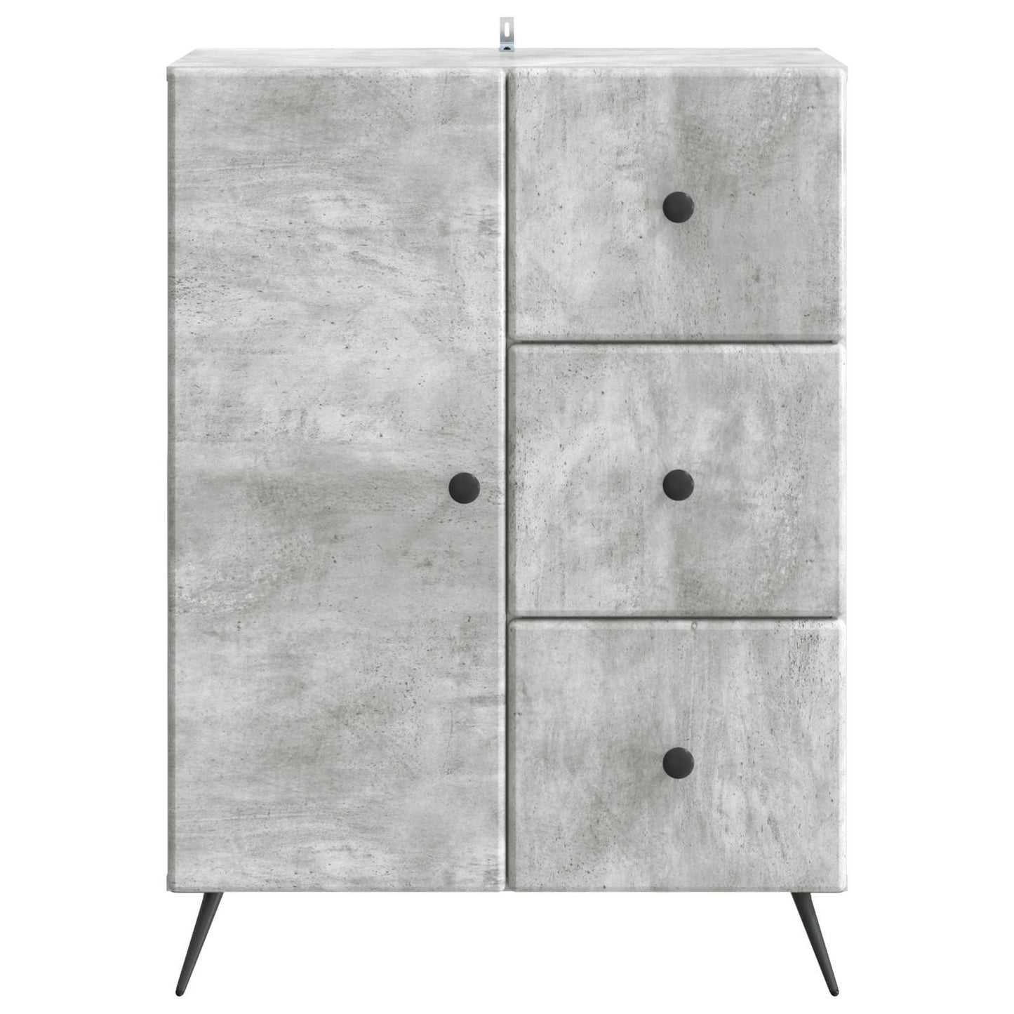 Sideboard Concrete Grey 66 x 34.5 x 90 cm Engineered Wood
