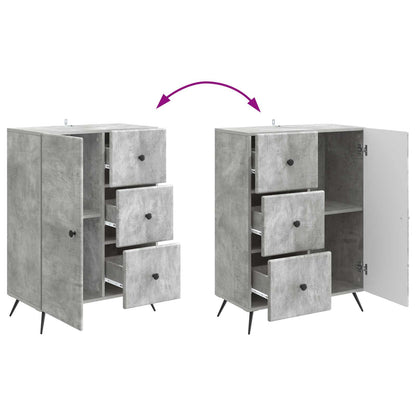 Sideboard Concrete Grey 66 x 34.5 x 90 cm Engineered Wood