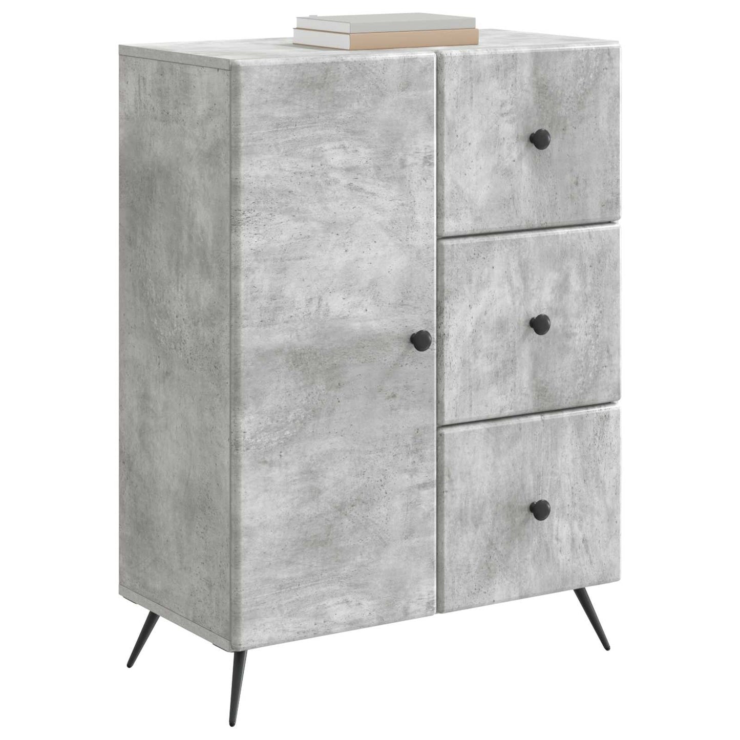 Sideboard Concrete Grey 66 x 34.5 x 90 cm Engineered Wood