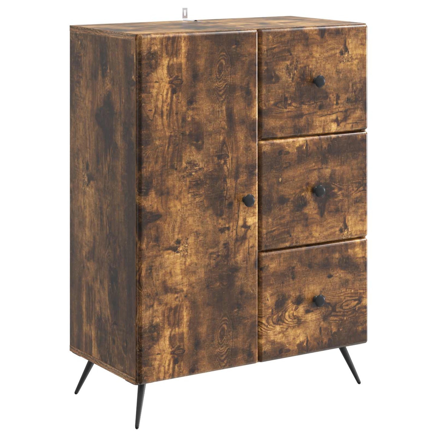 Sideboard Smoked Oak 66 x 34.5 x 90 cm Engineered Wood