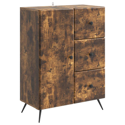 Sideboard Smoked Oak 66 x 34.5 x 90 cm Engineered Wood