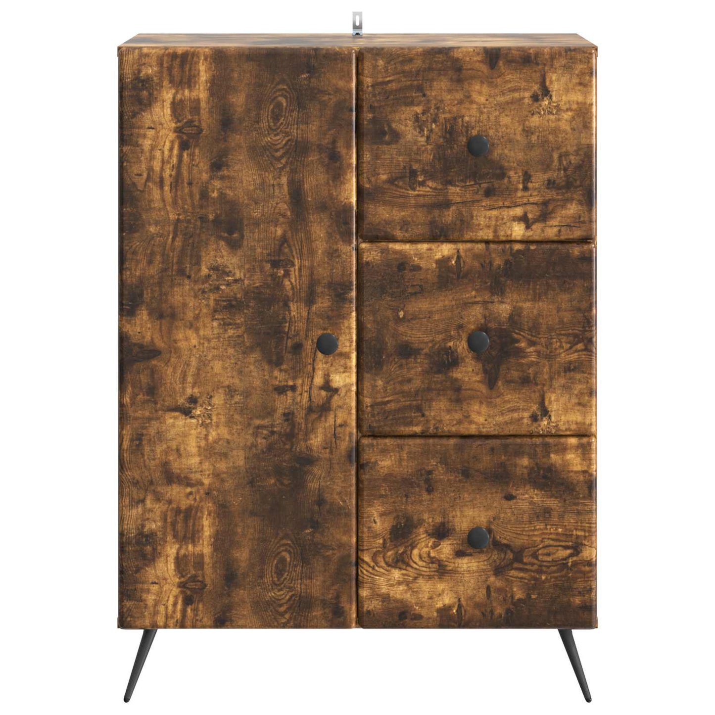 Sideboard Smoked Oak 66 x 34.5 x 90 cm Engineered Wood