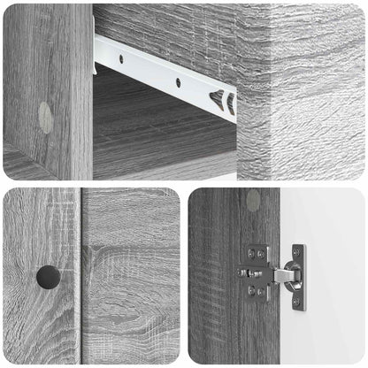 Sideboard Grey Sonoma 66 x 34.5 x 90 cm Engineered Wood
