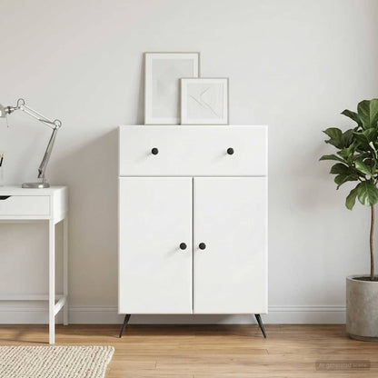 Sideboard with Drawer White 66 x 34.5 x 90 cm Engineered Wood