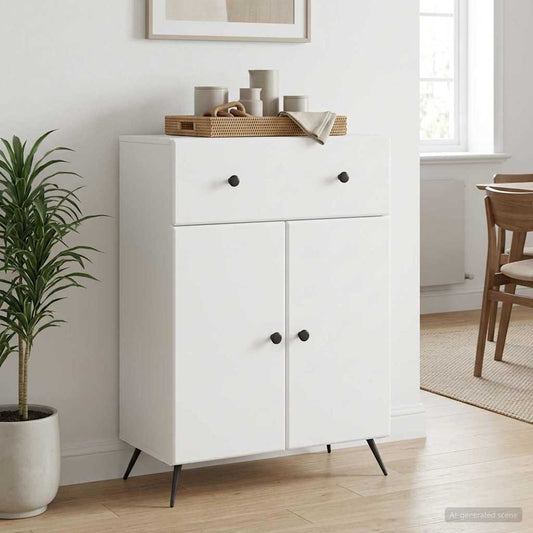 Sideboard White 66 x 34.5 x 90 cm Engineered Wood