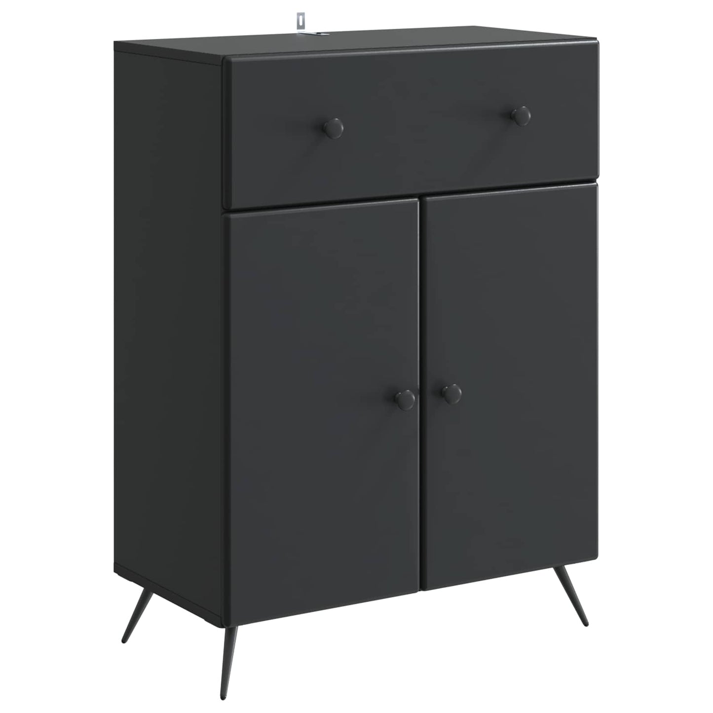 Sideboard with Drawer Black 66 x 34.5 x 90 cm Engineered Wood