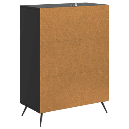 Sideboard with Drawer Black 66 x 34.5 x 90 cm Engineered Wood