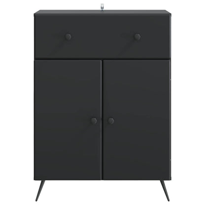Sideboard with Drawer Black 66 x 34.5 x 90 cm Engineered Wood