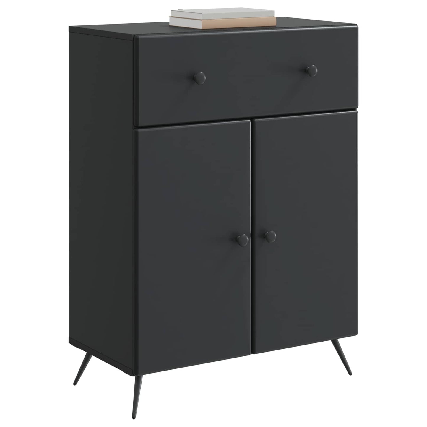 Sideboard with Drawer Black 66 x 34.5 x 90 cm Engineered Wood