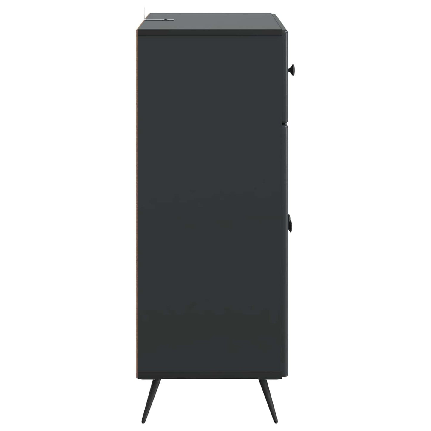 Sideboard with Drawer Black 66 x 34.5 x 90 cm Engineered Wood