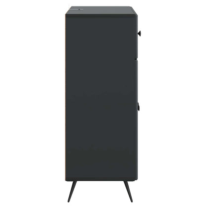 Sideboard with Drawer Black 66 x 34.5 x 90 cm Engineered Wood