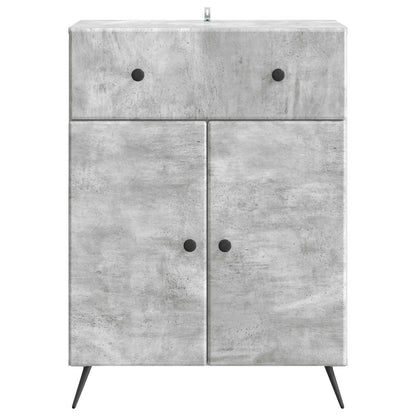 Sideboard Concrete Grey 66 x 34.5 x 90 cm Engineered Wood