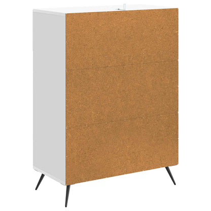 Sideboard High Gloss White 66 x 34.5 x 90 cm Engineered Wood