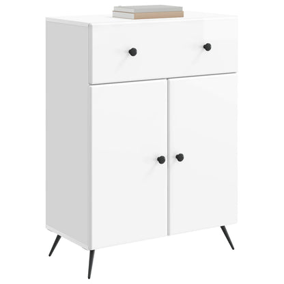 Sideboard High Gloss White 66 x 34.5 x 90 cm Engineered Wood