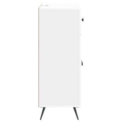 Sideboard High Gloss White 66 x 34.5 x 90 cm Engineered Wood
