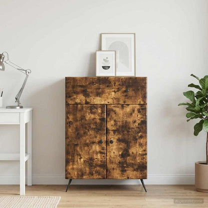 Sideboard Smoked Oak 66 x 34.5 x 90 cm Engineered Wood