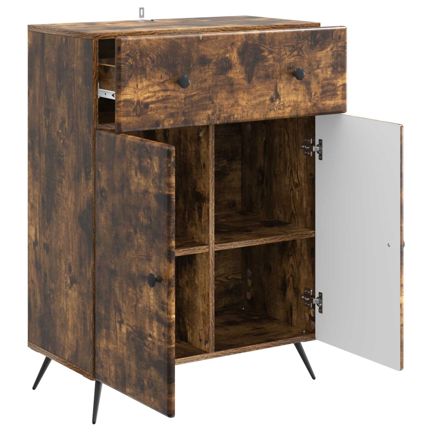 Sideboard Smoked Oak 66 x 34.5 x 90 cm Engineered Wood