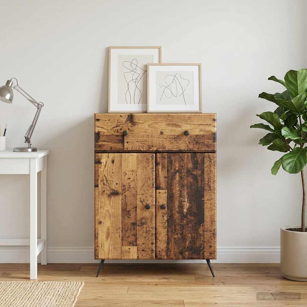 Sideboard Old Wood 66 x 34.5 x 90 cm Engineered Wood