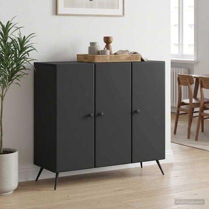 Sideboard Black 89 x 34.5 x 80 cm Engineered Wood