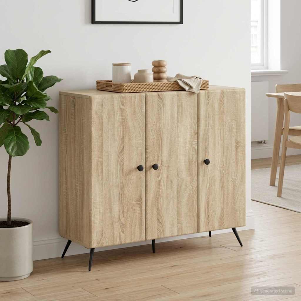 Sideboard Sonoma Oak 89 x 34.5 x 80 cm Engineered Wood