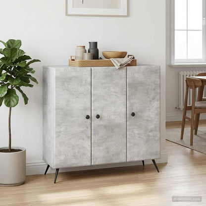 Sideboard Concrete Grey 89 x 34.5 x 80 cm Engineered Wood