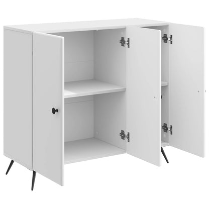 Sideboard High Gloss White 89 x 34.5 x 80 cm Engineered Wood