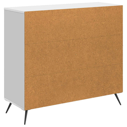 Sideboard High Gloss White 89 x 34.5 x 80 cm Engineered Wood