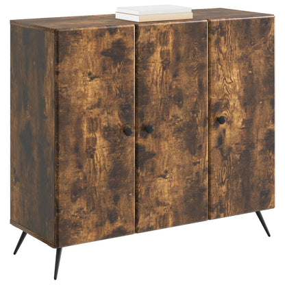 Sideboard Smoked Oak 89 x 34.5 x 80 cm Engineered Wood