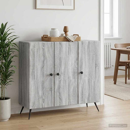 Sideboard Grey Sonoma 89 x 34.5 x 80 cm Engineered Wood