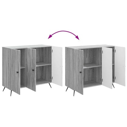 Sideboard Grey Sonoma 89 x 34.5 x 80 cm Engineered Wood